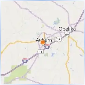 Auburn University Location Map Auburn University Location Map